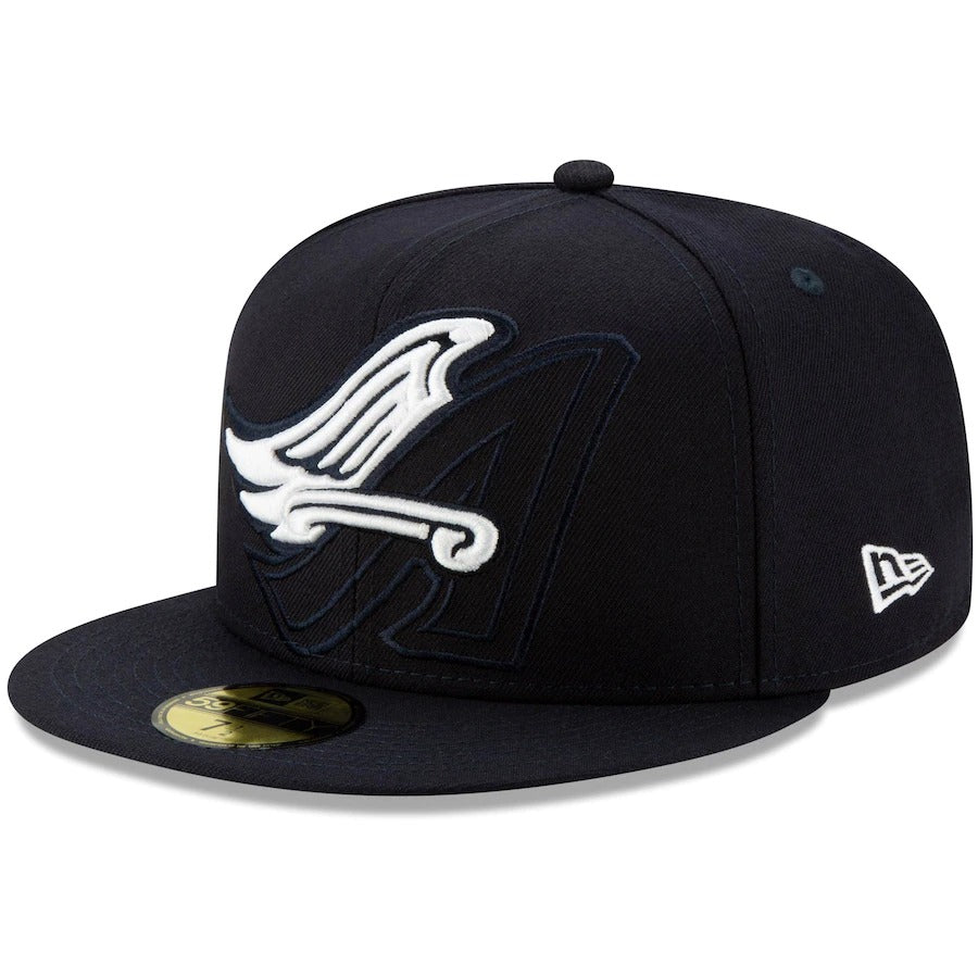 New Era Los Angeles Angels Navy Logo Elements 59FIFTY Fitted Hat