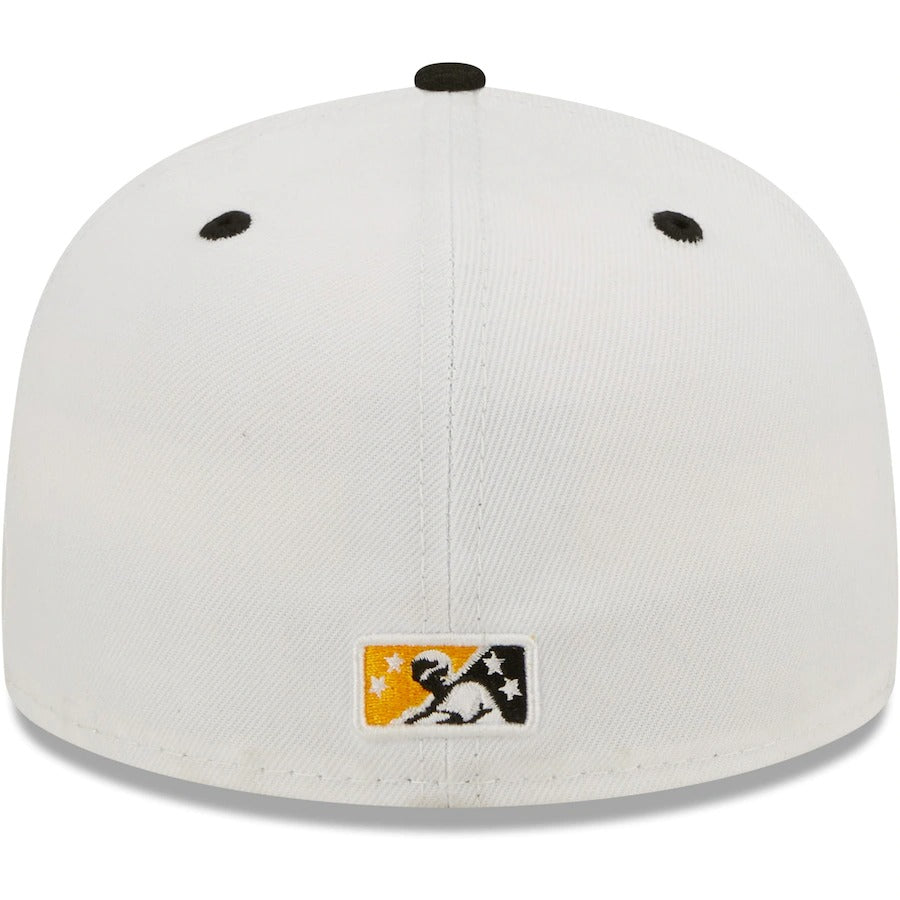 New Era Salt Lake Bees White Alternate Logo Authentic Collection 59FIFTY Fitted Hat
