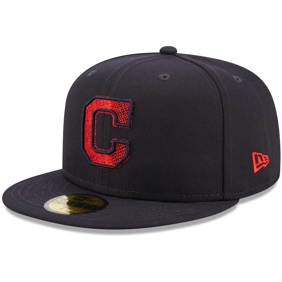 New Era Navy Cleveland Indians Scored 59FIFTY Fitted Hat