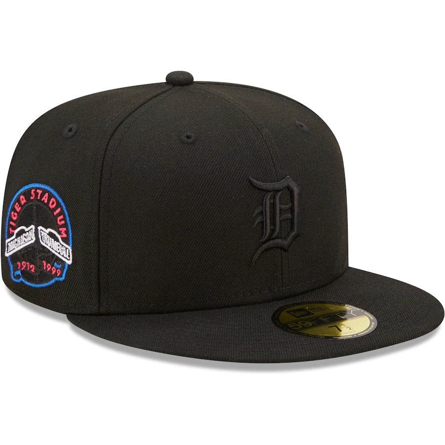 New Era Detroit Tigers Black Tiger Stadium Splatter 59FIFTY Fitted Hat