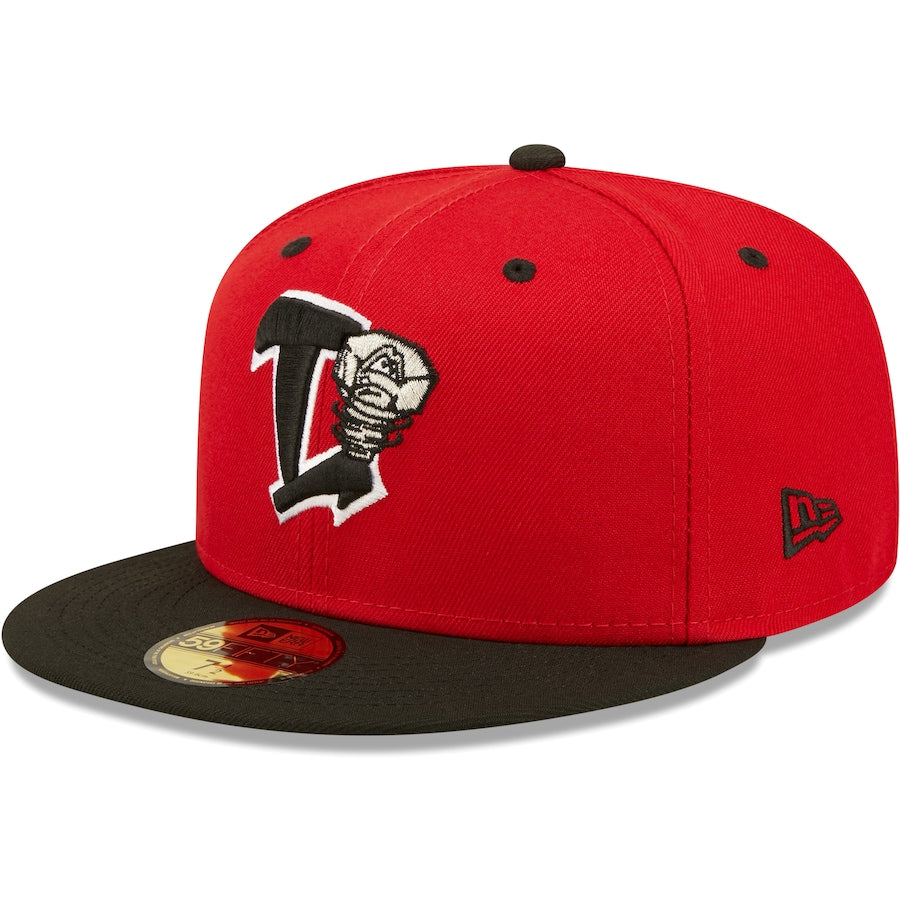 New Era Lansing Lugnuts Red Authentic Collection Team Home 59FIFTY Fitted Hat