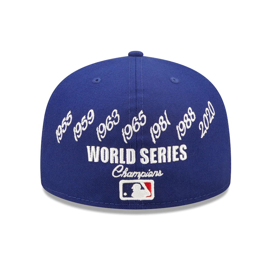 New Era Los Angeles Dodgers Royal 7x World Series Champions Crown 59FIFTY Fitted Hat