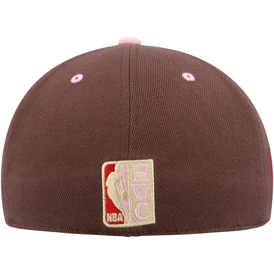 Mitchell & Ness Toronto Raptors Brown 15 Years Hardwood Classics Brown Sugar Bacon Fitted Hat