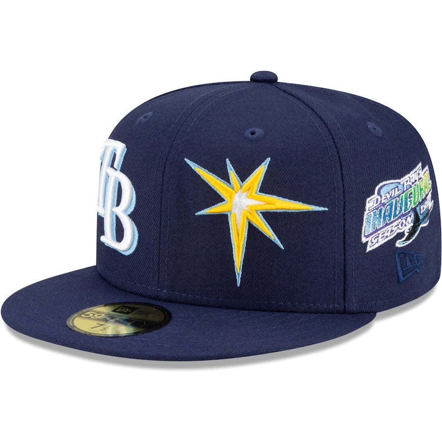 New Era Tampa Bay Rays Navy Patch Pride 59FIFTY Fitted Hat