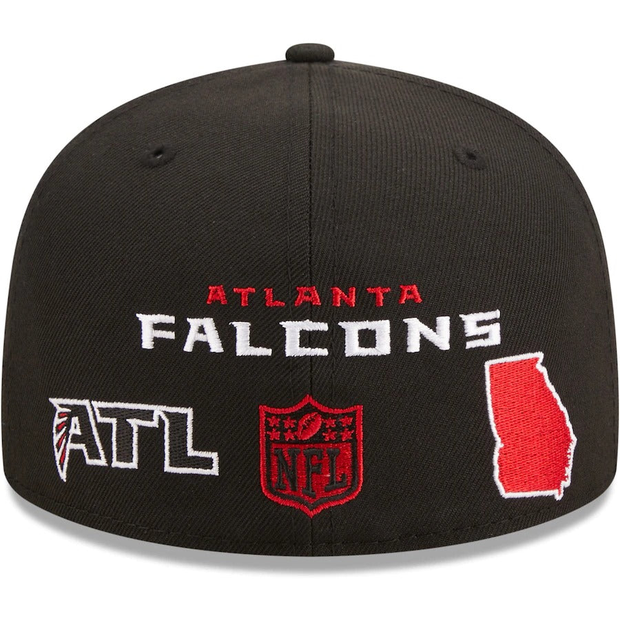New Era Black Atlanta Falcons Team Local 59FIFTY Fitted Hat
