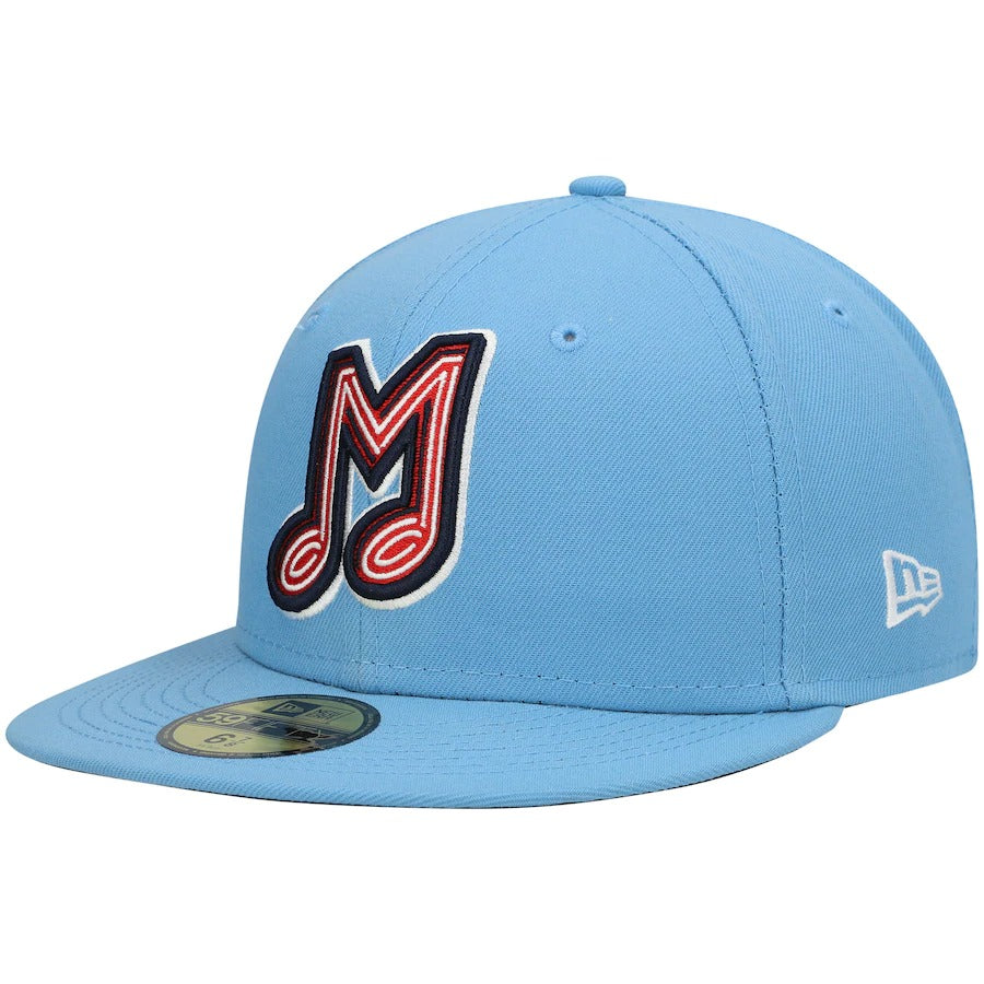 New Era Memphis Redbirds Light Blue Authentic Collection Team Alternate 59FIFTY Fitted Hat