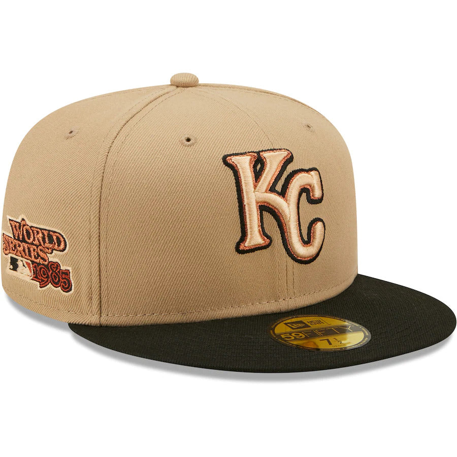New Era Kansas City Royals Brown 1985 World Series Camel 59FIFTY Fitted Hat