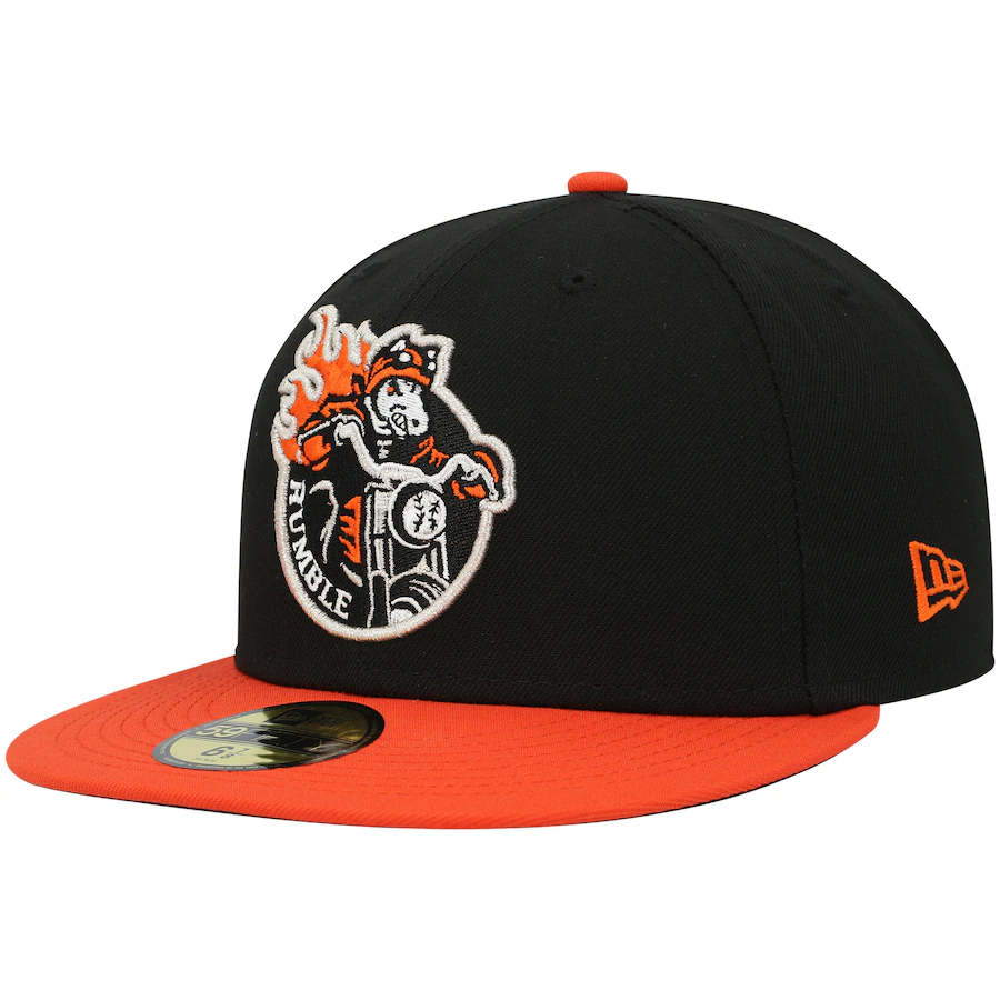 New Era Binghamton Rumble Ponies Black/Orange Theme Night 59FIFTY Fitted Hat