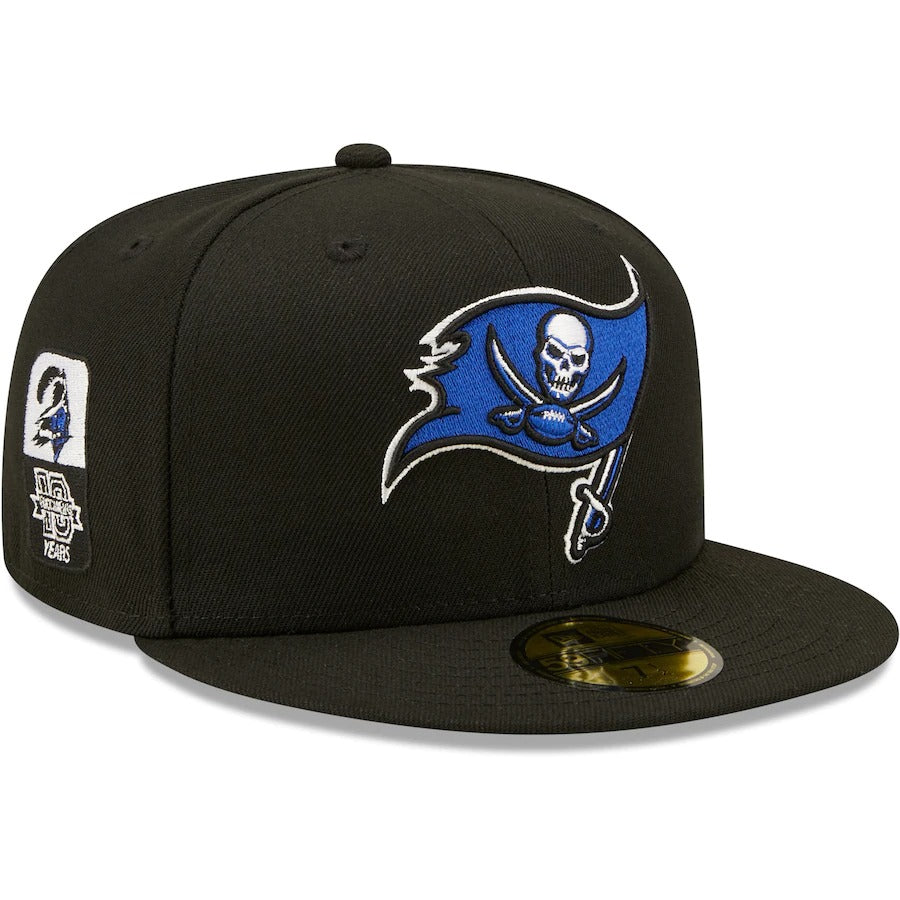 New Era Tampa Bay Buccaneers Black Royal Undervisor 10th Anniversary 59FIFTY Fitted Hat