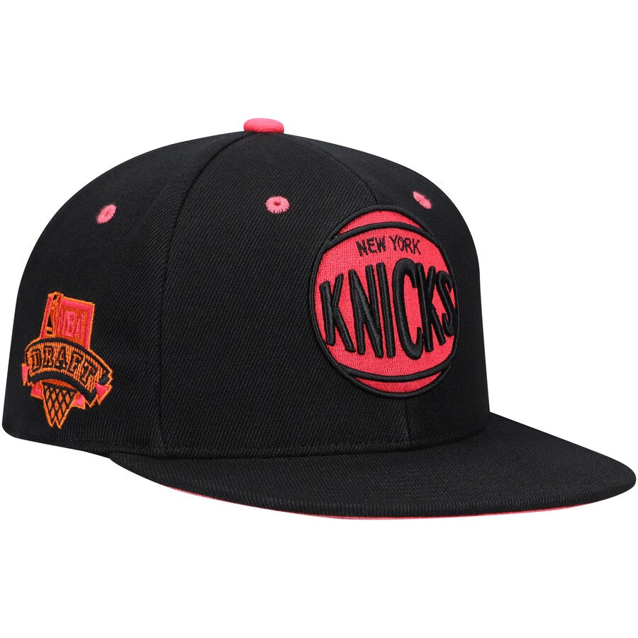 Mitchell & Ness x Lids New York Knicks Black NBA Draft Hardwood Classics Sunset Fitted Hat