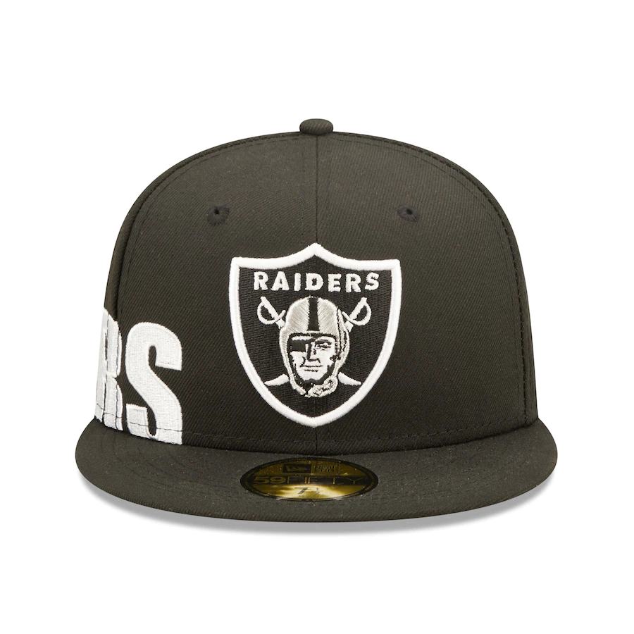 New Era Las Vegas Raiders Black Side Split 59FIFTY Fitted Hat