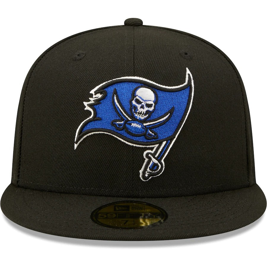 New Era Tampa Bay Buccaneers Black Royal Undervisor 10th Anniversary 59FIFTY Fitted Hat
