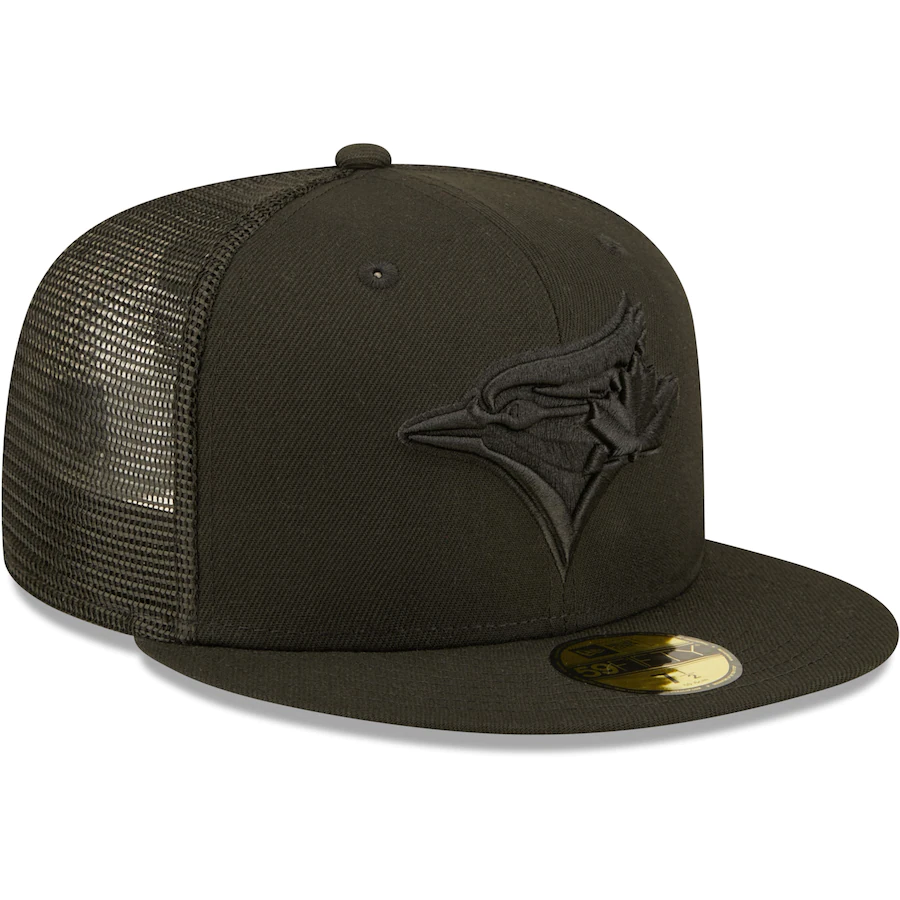 New Era Toronto Blue Jays Blackout Trucker 59FIFTY Fitted Hat