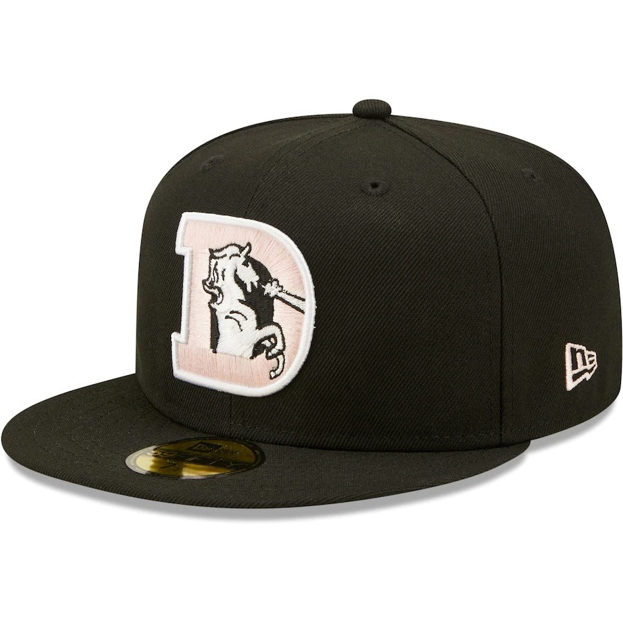 New Era Denver Broncos Black 50th Anniversary Pink Undervisor 59FIFTY Fitted Hat