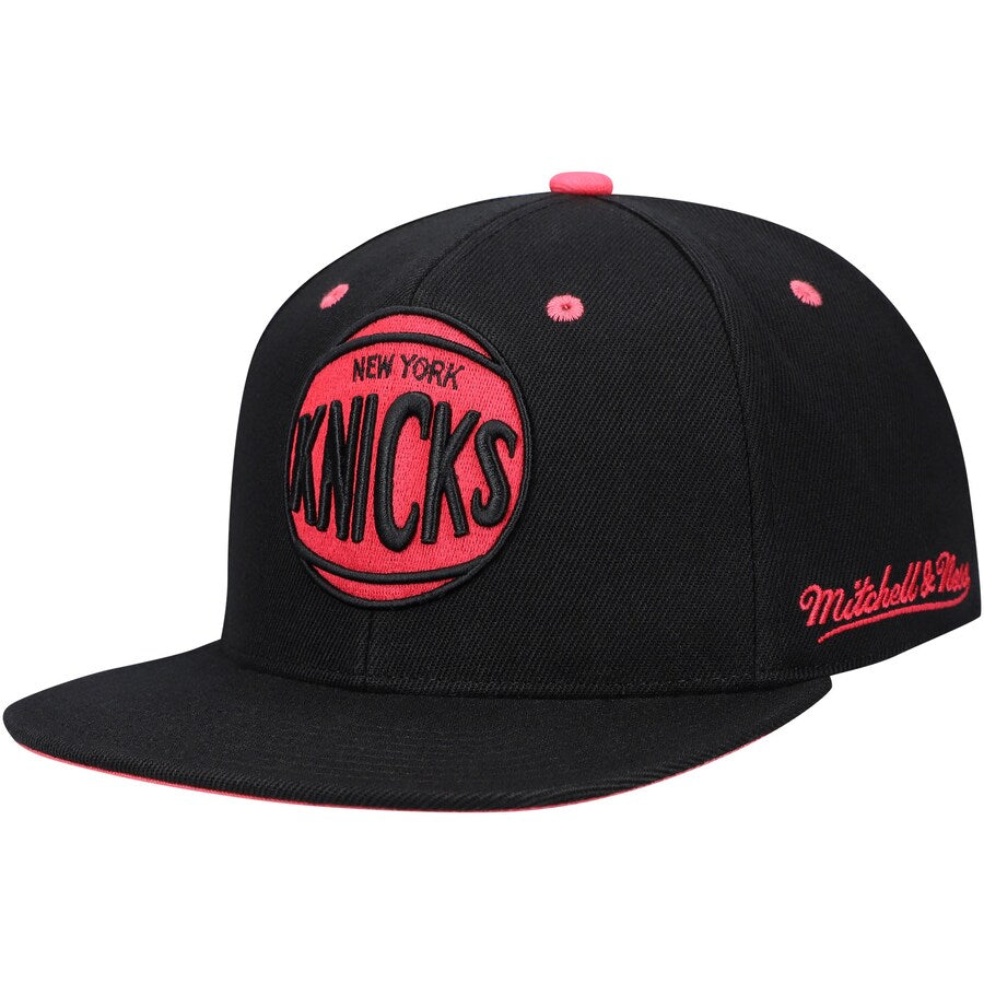 Mitchell & Ness x Lids New York Knicks Black NBA Draft Hardwood Classics Sunset Fitted Hat