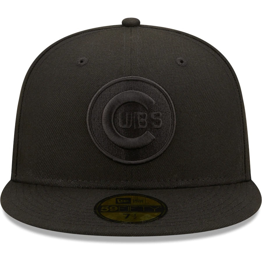 New Era Chicago Cubs Black Wrigley Field Splatter 59FIFTY Fitted Hat