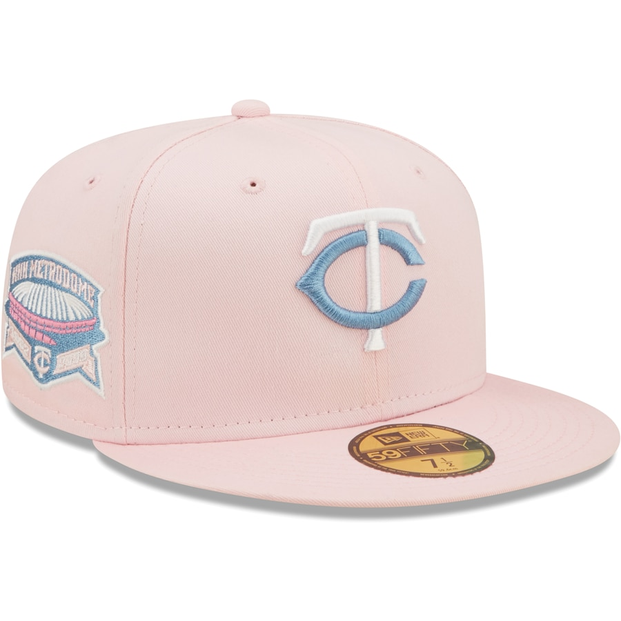 New Era Minnesota Twins Pink/Sky Blue HHH Metrodome Undervisor 59FIFTY Fitted Hat