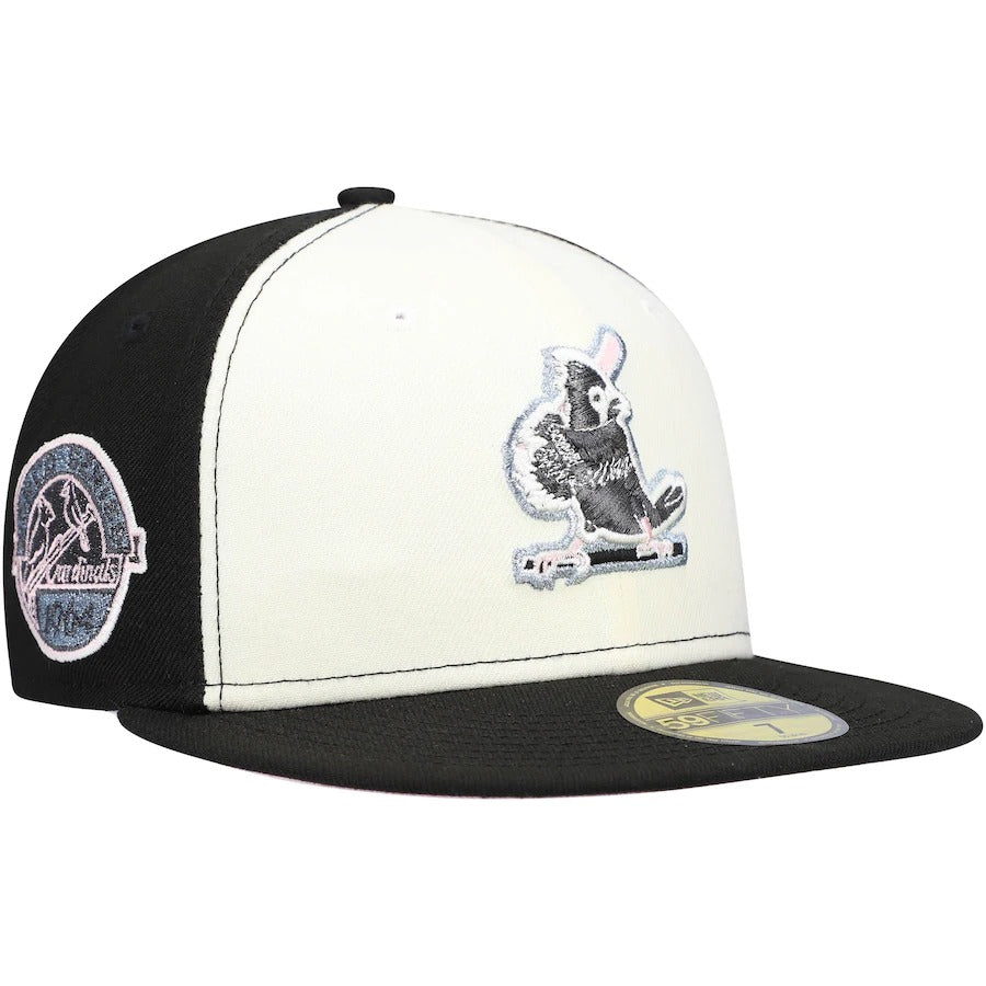 New Era St. Louis Cardinals Cream/Black 1964 World Series Pink Undervisor 59FIFTY Fitted Hat