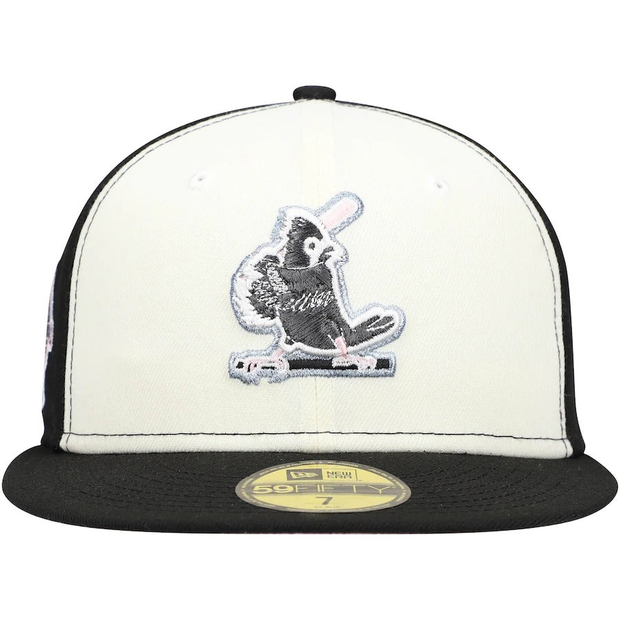 New Era St. Louis Cardinals Cream/Black 1964 World Series Pink Undervisor 59FIFTY Fitted Hat