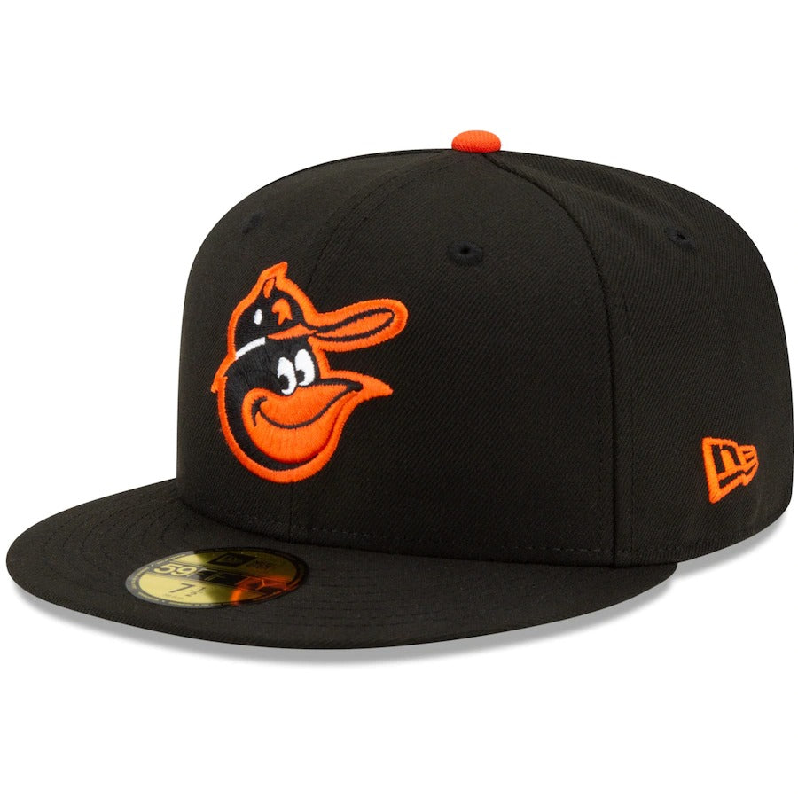New Era Black Baltimore Orioles Authentic Collection 1966 World Series Replica Floral Undervisor 59FIFTY Fitted Hat
