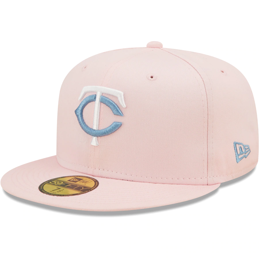 New Era Minnesota Twins Pink/Sky Blue HHH Metrodome Undervisor 59FIFTY Fitted Hat