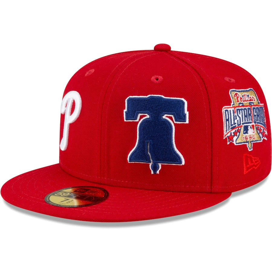 New Era Philadelphia Phillies Red Patch Pride 59FIFTY Fitted Hat