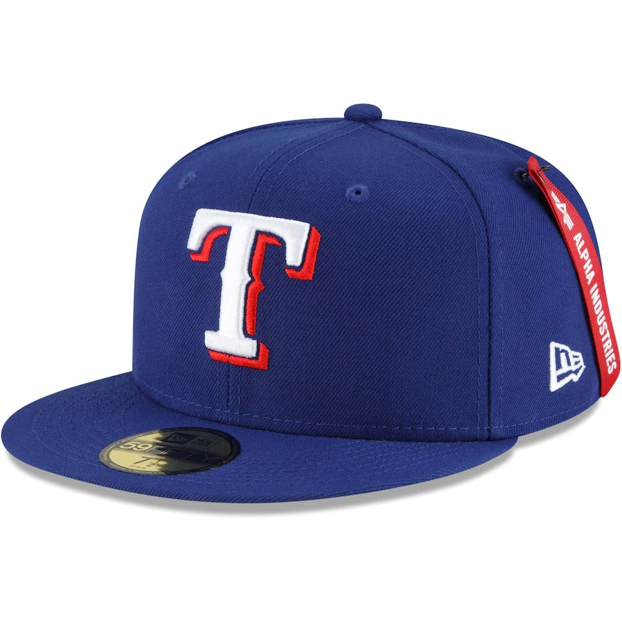 New Era x Alpha Industries Texas Rangers Royal 59FIFTY Fitted Hat