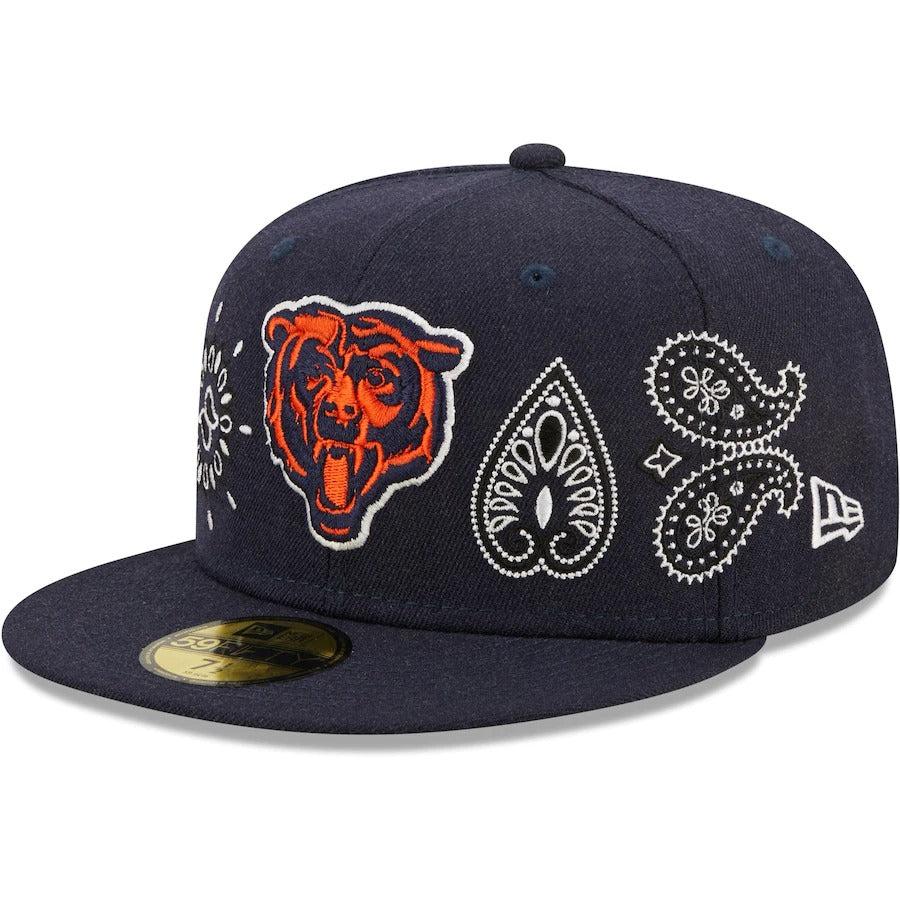 New Era Chicago Bears Navy Bandana 59FIFTY Fitted Hat