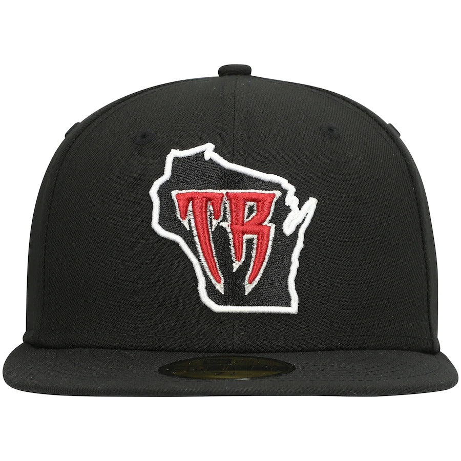 New Era Wisconsin Timber Rattlers Black Authentic Collection Team Alternate 59FIFTY Fitted Hat