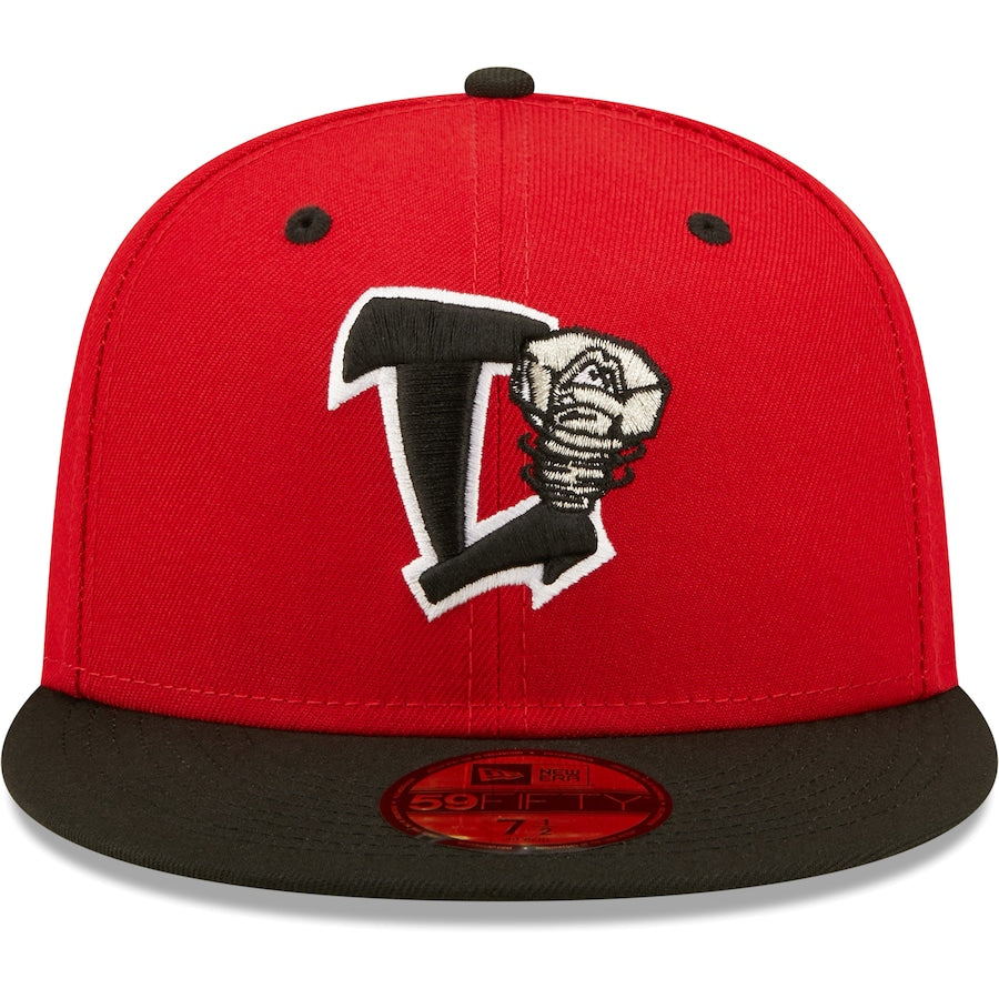 New Era Lansing Lugnuts Red Authentic Collection Team Home 59FIFTY Fitted Hat