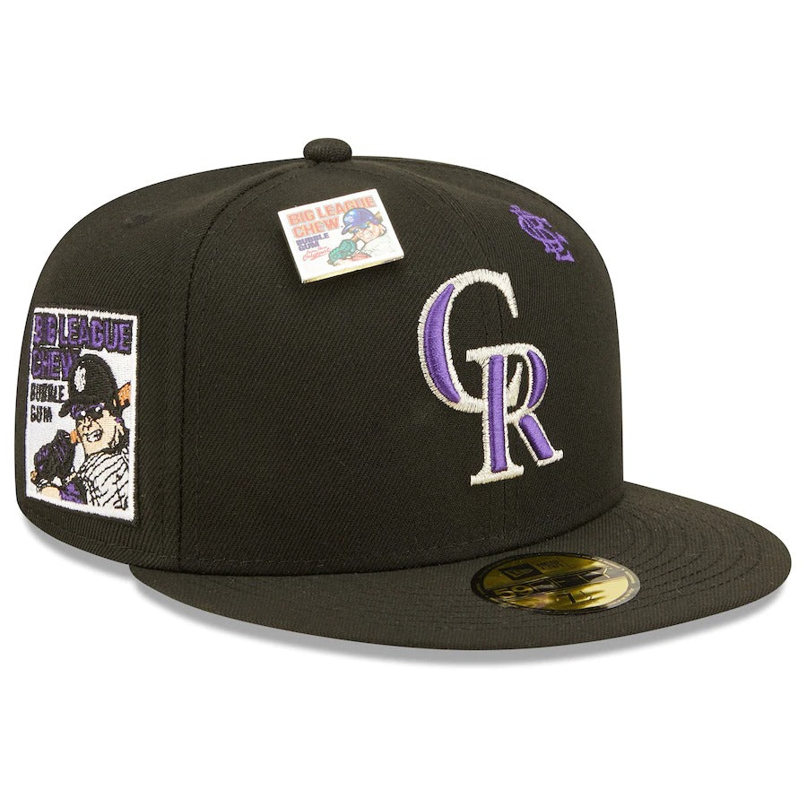 New Era MLB x Big League Chew Colorado Rockies Black 59FIFTY Fitted Hat