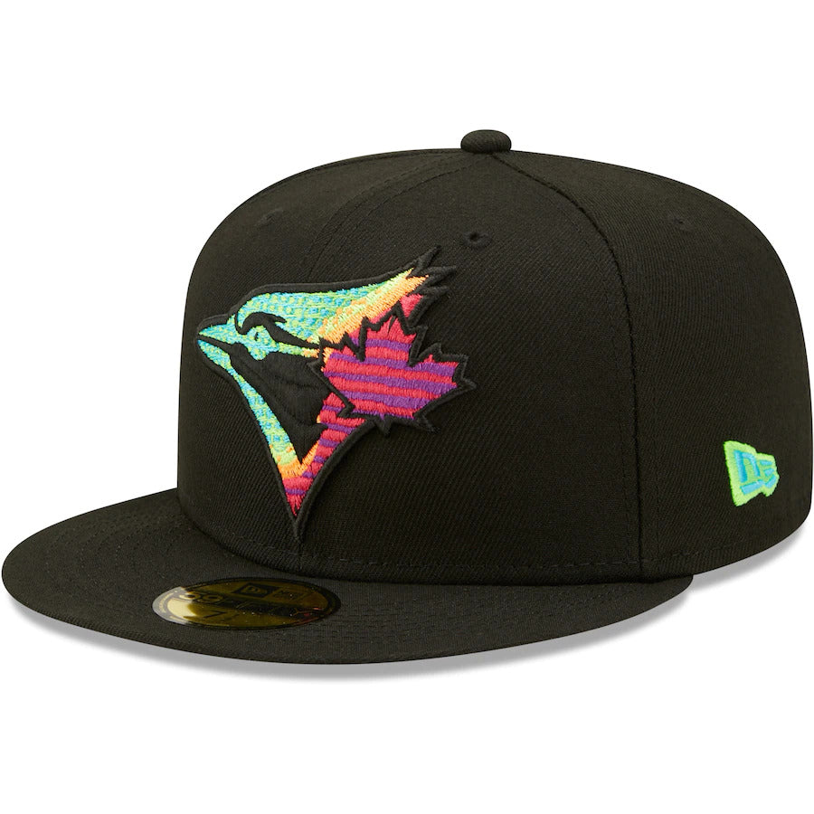 New Era Black Toronto Blue Jays Neon Fill 59FIFTY Fitted Hat