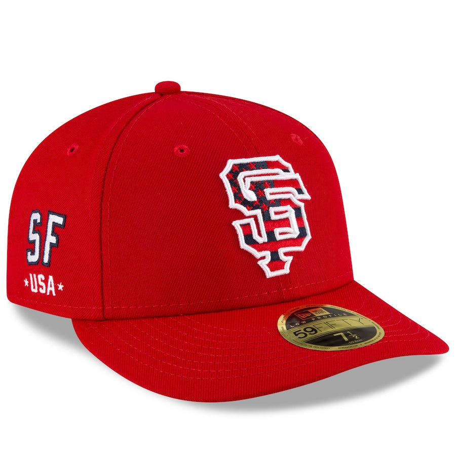 New Era Red San Francisco Giants 4th of July On-Field Low Profile 59FIFTY Fitted Hat