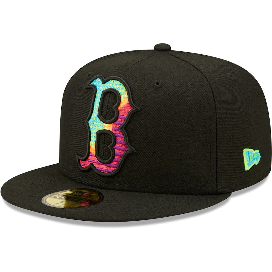 New Era Black Boston Red Sox Neon Fill 59FIFTY Fitted Hat