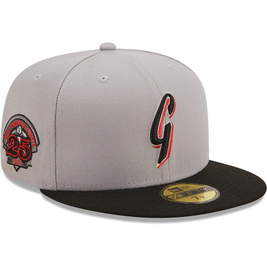 New Era San Francisco Giants Gray/Black 25th Anniversary Red Undervisor 59FIFTY Fitted Hat