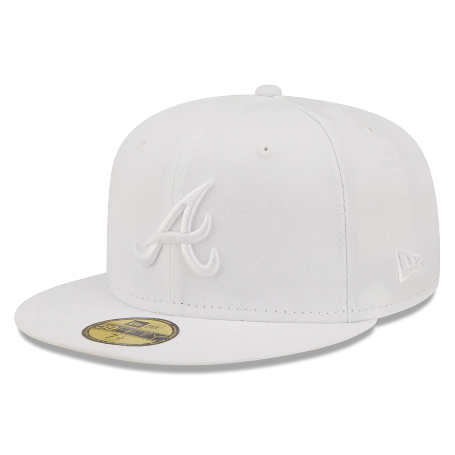 New Era Atlanta Braves All White 59FIFTY Fitted Hat