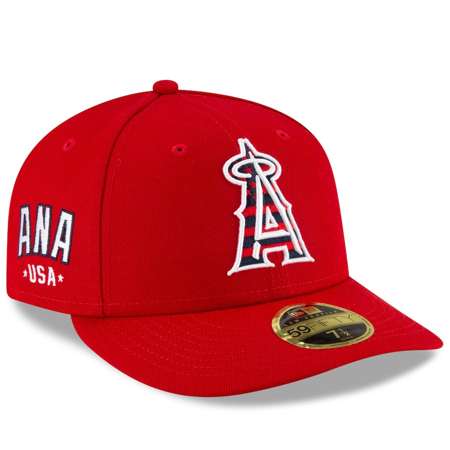 New Era Red Los Angeles Angels 4th of July On-Field Low Profile 59FIFTY Fitted Hat