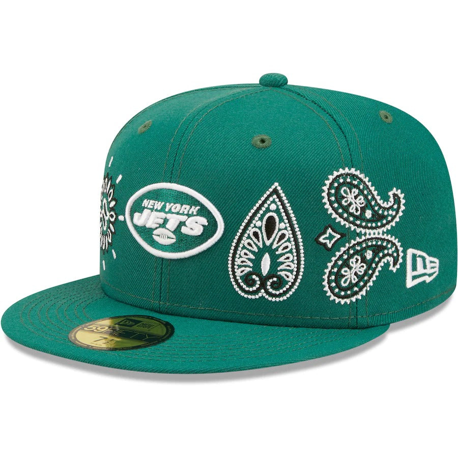 New Era New York Jets Green Bandana 59FIFTY Fitted Hat