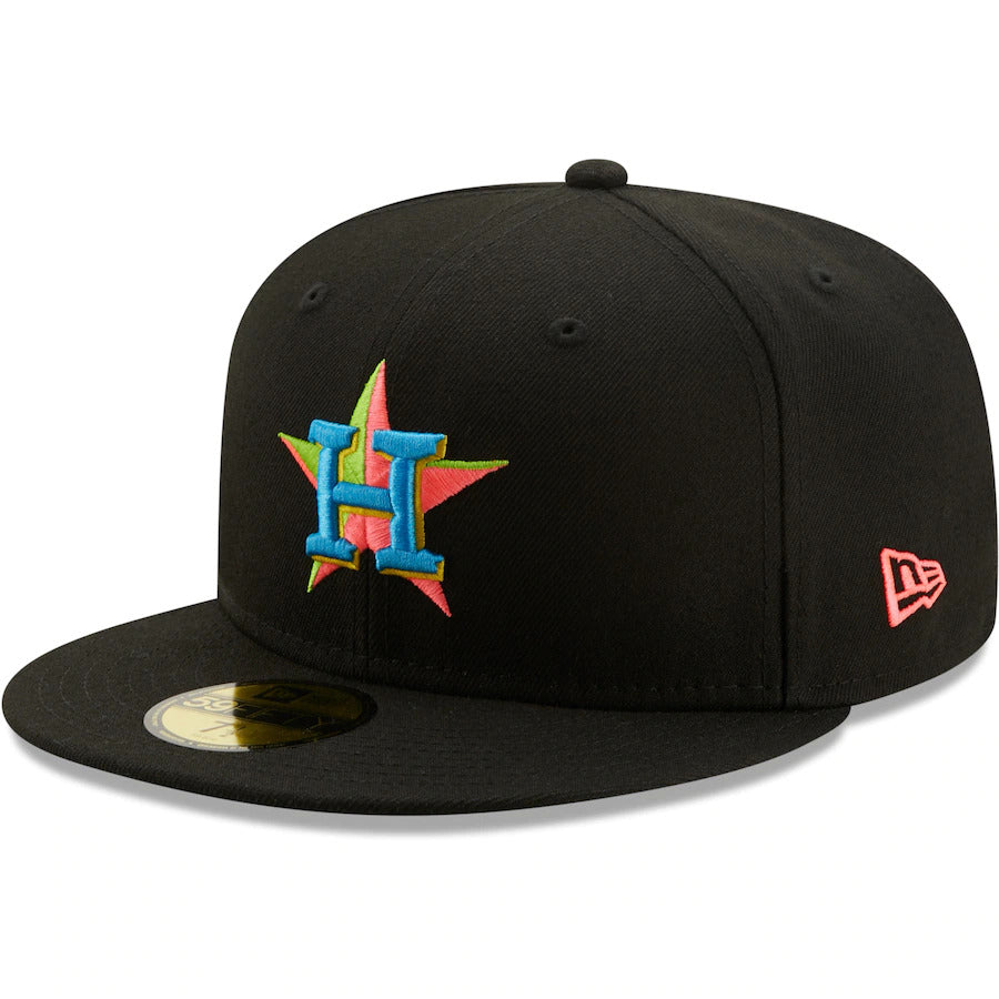 New Era Houston Astros Black Glow Undervisor 59FIFTY Fitted Hat