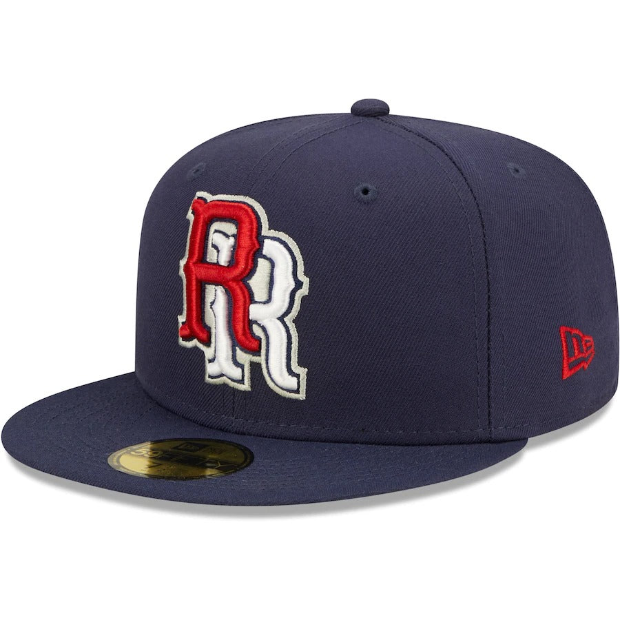 New Era Round Rock Express Navy Authentic Collection Road 59FIFTY Fitted Hat
