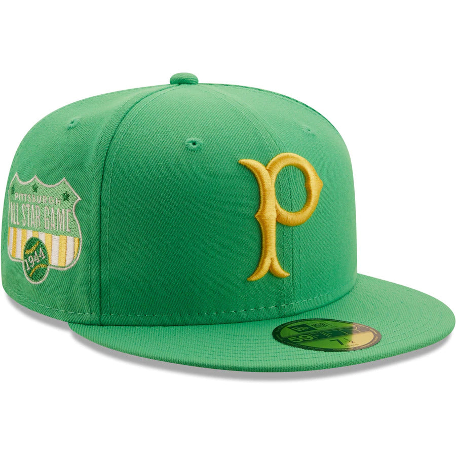 New Era Kelly Green Pittsburgh Pirates 1944 All-Star Game Side Patch Yellow Undervisor 59FIFTY Fitted Hat