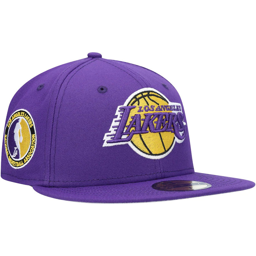 New Era Purple Los Angeles Lakers Team Logoman 59FIFTY Fitted Hat