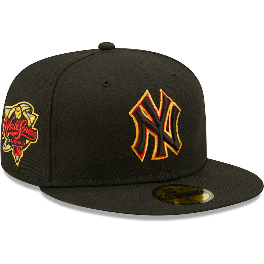 New Era Black New York Yankees 2000 World Series Gold Undervisor 59FIFTY Fitted Hat