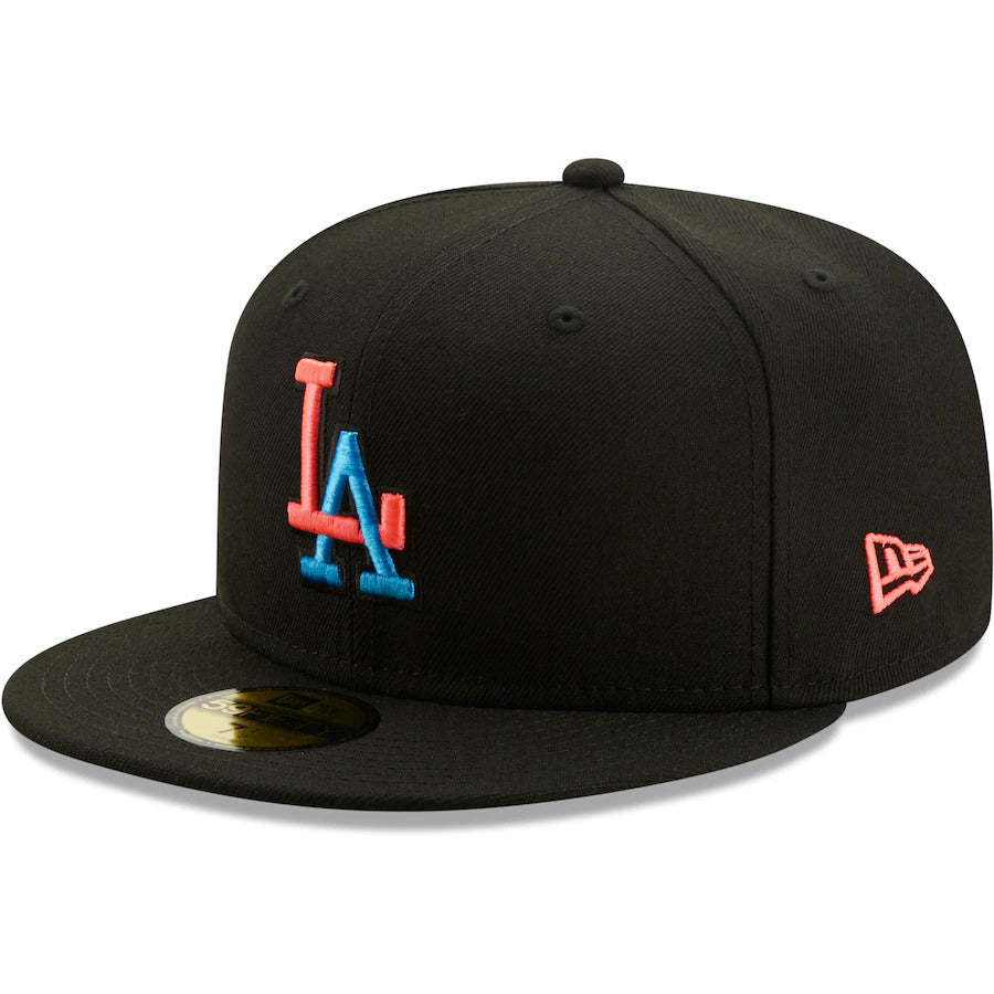 New Era Los Angeles Dodgers Black Glow Undervisor 59FIFTY Fitted Hat