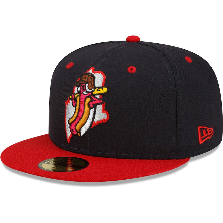 New Era Portland Sea Dogs Navy/Red Theme Night 59FIFTY Fitted Hat