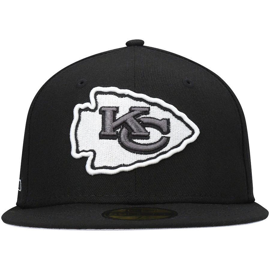 New Era Black Kansas City Chiefs Super Bowl Patch 59FIFTY Fitted Hat