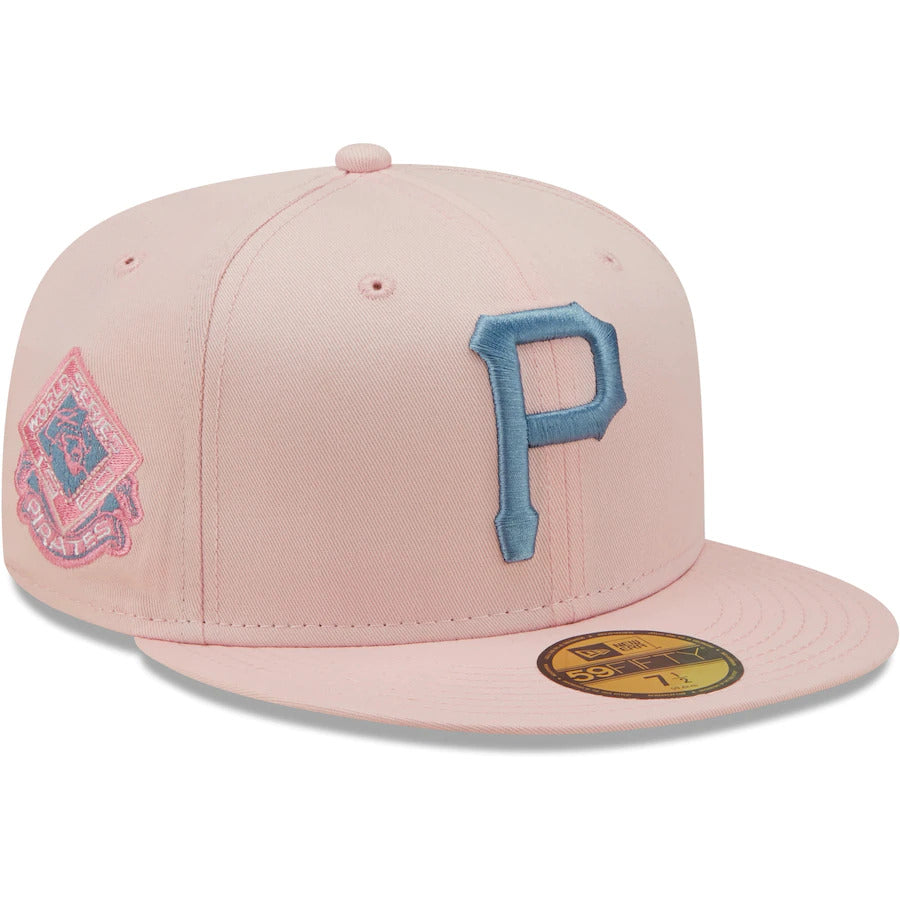 New Era Pink Pittsburgh Pirates 1960 World Series Sky Undervisor 59FIFTY Fitted Hat