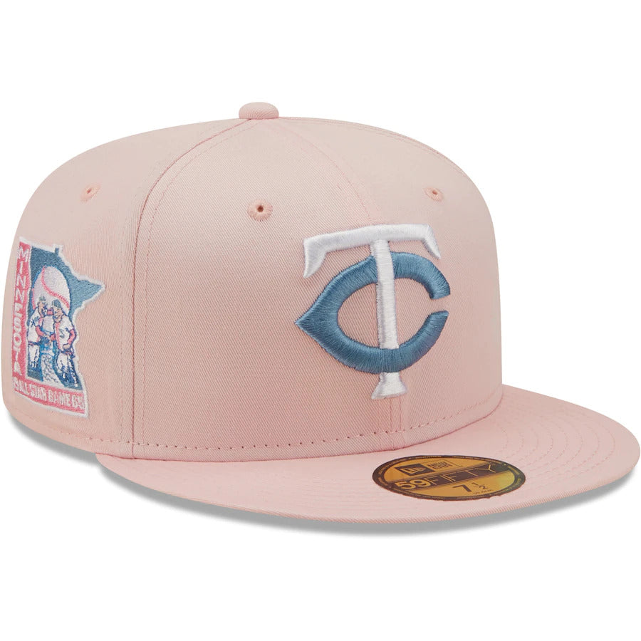 New Era Pink Minnesota Twins 1965 MLB All-Star Game Sky Undervisor 59FIFTY Fitted Hat