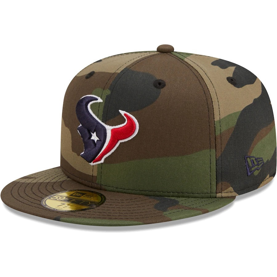 New Era Houston Texans Camo Woodland 2021 59FIFTY Fitted Hat
