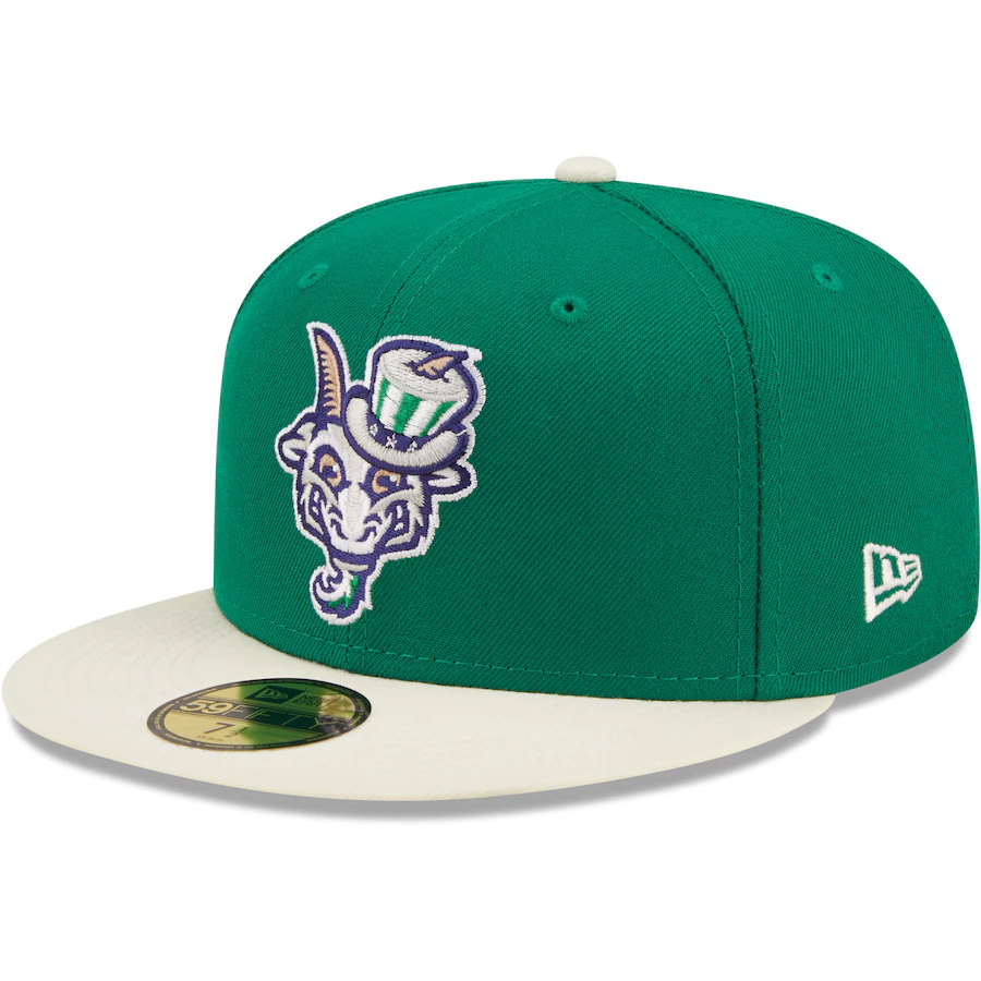 New Era Hartford Yard Goats Green/Gray Alternate Logo 3 Authentic Collection 59FIFTY Fitted Hat